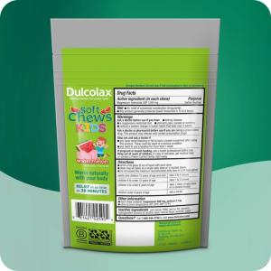Dulcolax Saline Laxative, 1200 Mg, Soft Chews, Watermelon, Kids