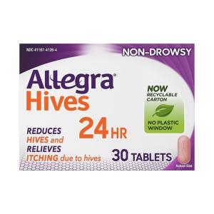 Allegra Hives, 180 Mg, 24 Hr, Non Drowsy, Tablets