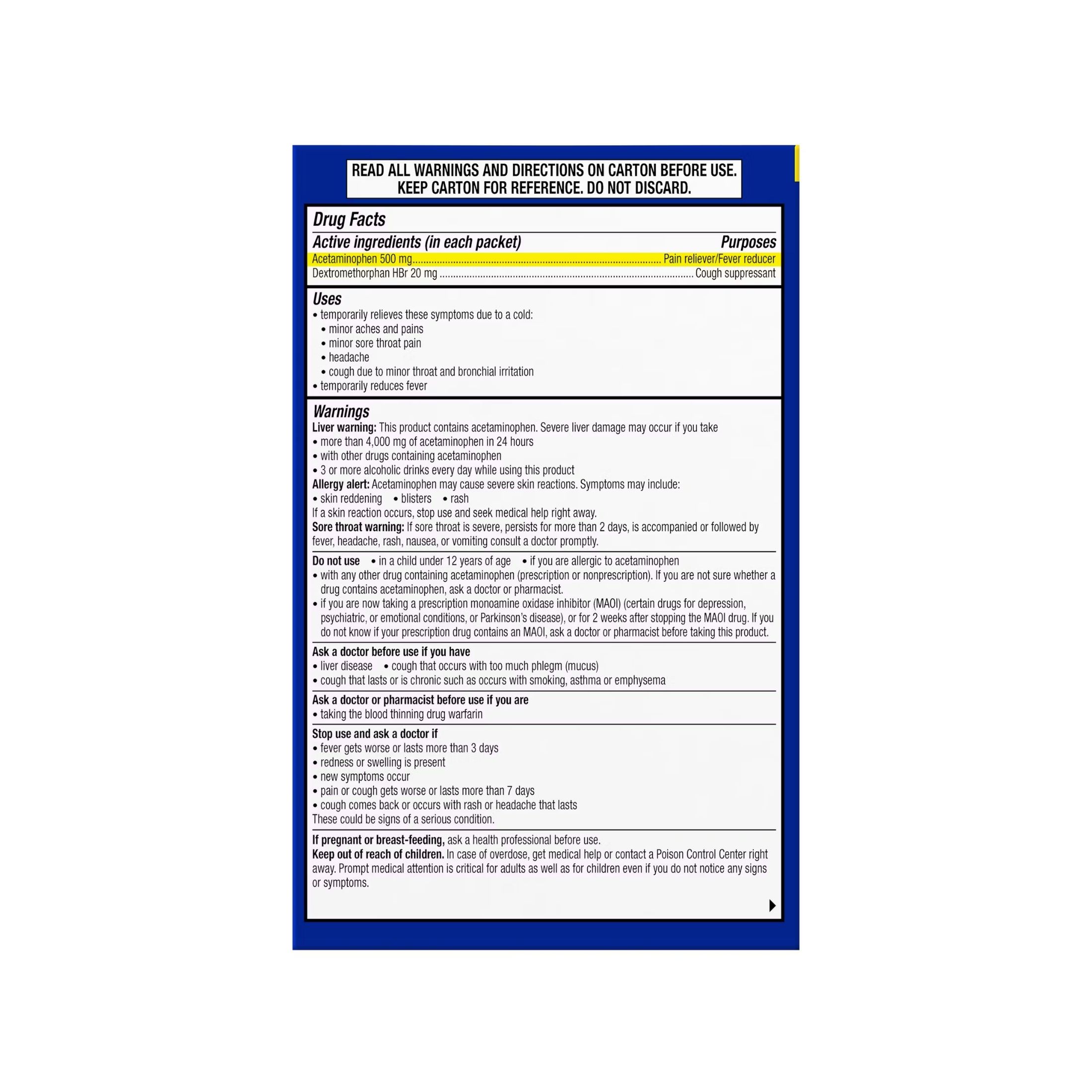 Theraflu Relief, Multi Symptom, Max Strength, Honey Lemon Flavor