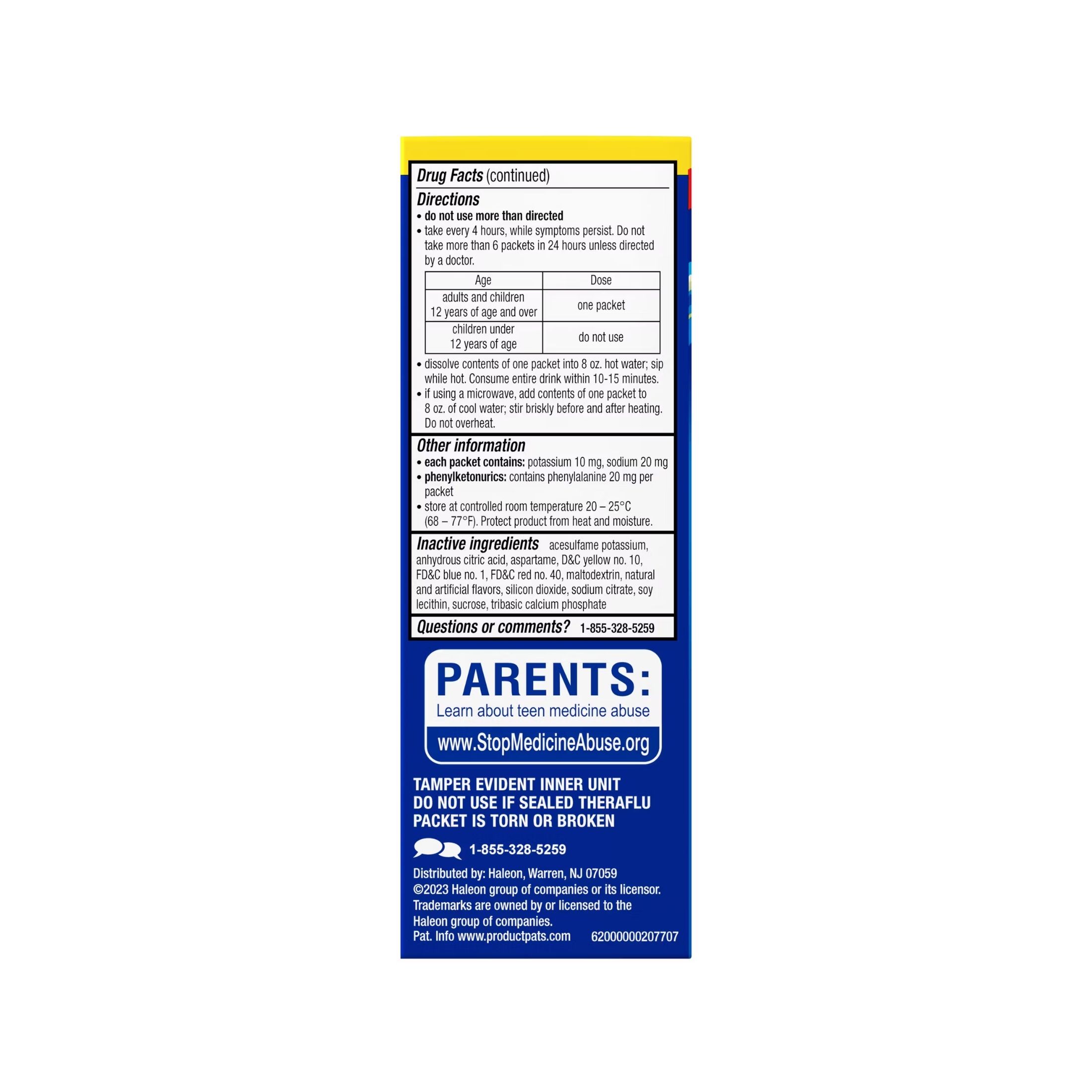 Theraflu Relief, Multi Symptom, Max Strength, Honey Lemon Flavor
