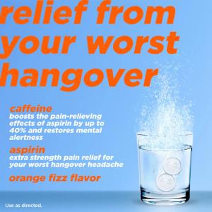Alka-Seltzer Hangover Relief Orange Fizz Effervescent Tablets
