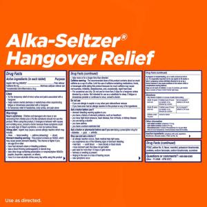 Alka-Seltzer Hangover Relief Orange Fizz Effervescent Tablets
