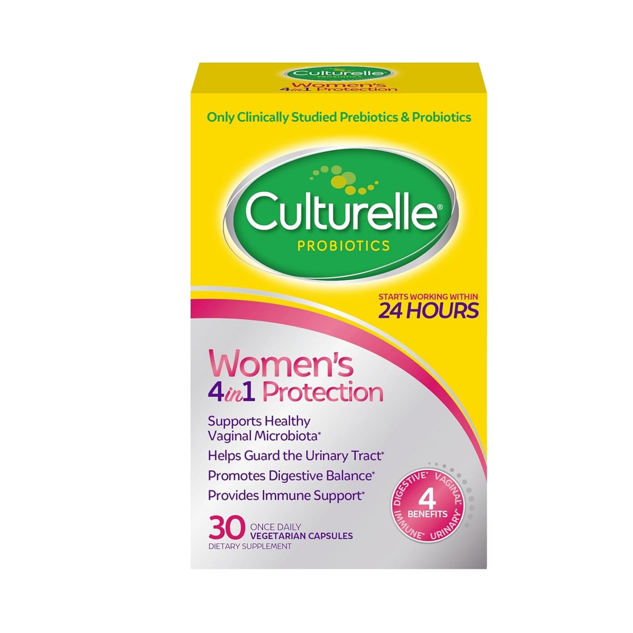 Culturelle Probiotics, Women's Healthy Balance, 30 Once Daily Vegetarian Capsules