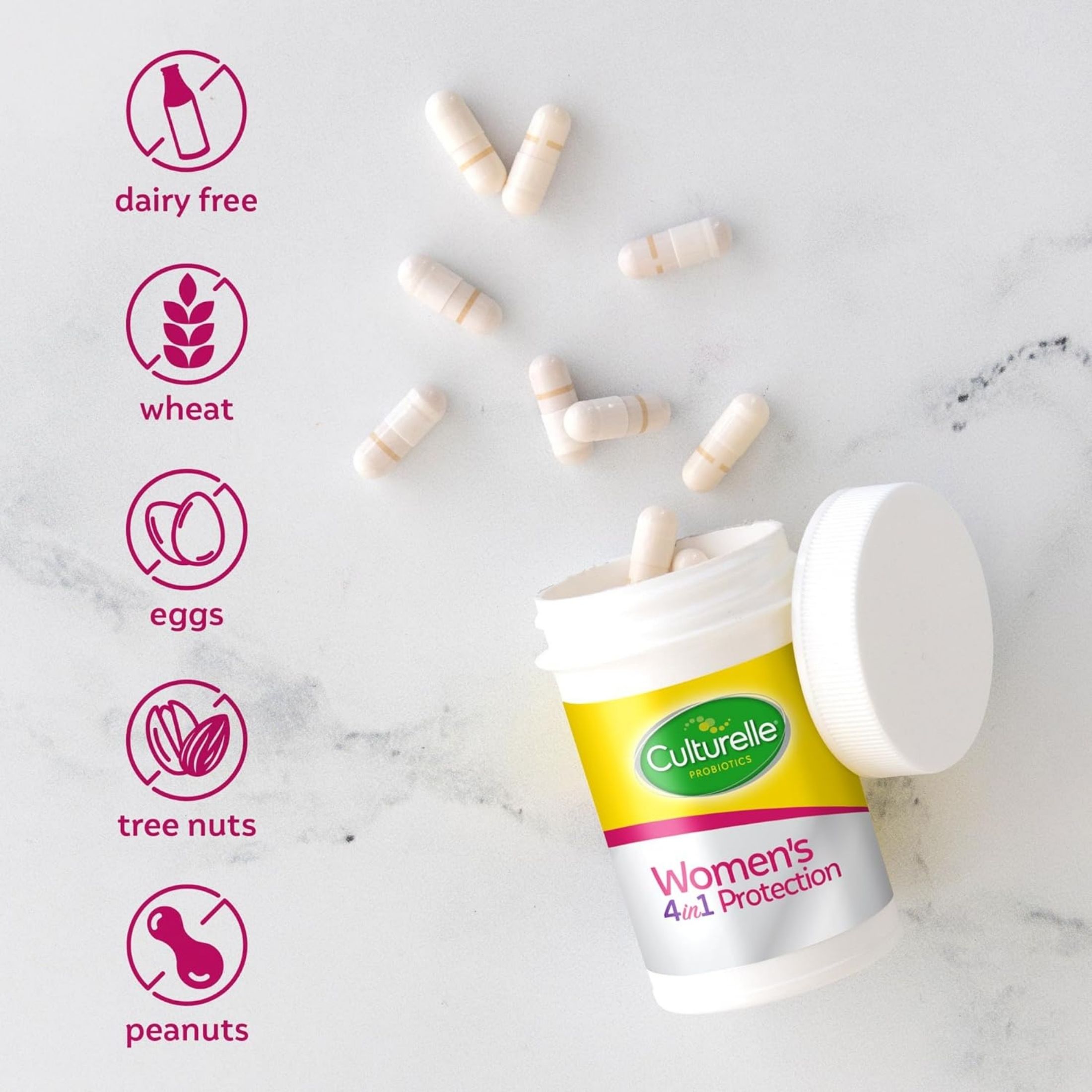 Culturelle Probiotics, Women's Healthy Balance, 30 Once Daily Vegetarian Capsules