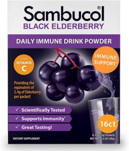 Sambucol Daily Immune Drink Powder, Black Elderberry