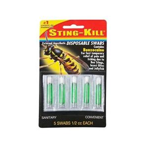 Sting-Kill First Aid Maximum Strength External Anesthetic Swabs, 5 Disposable Swabs