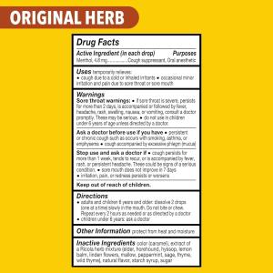 Ricola Cough Drops, Original Herb, Family Size