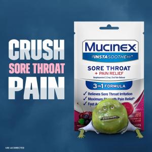 Mucinex Instasoothe Sore Throat Pain Relief - Elderberry & Wild Cherry - 40ct