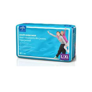 Medline Industries DryTime Youth Protective Underwear Large/Extra-Large, 20" To 28" Waist