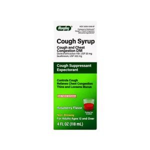 Rugby Cough Syrup DM Raspberry Non-Drowsy - 4 Fl Oz