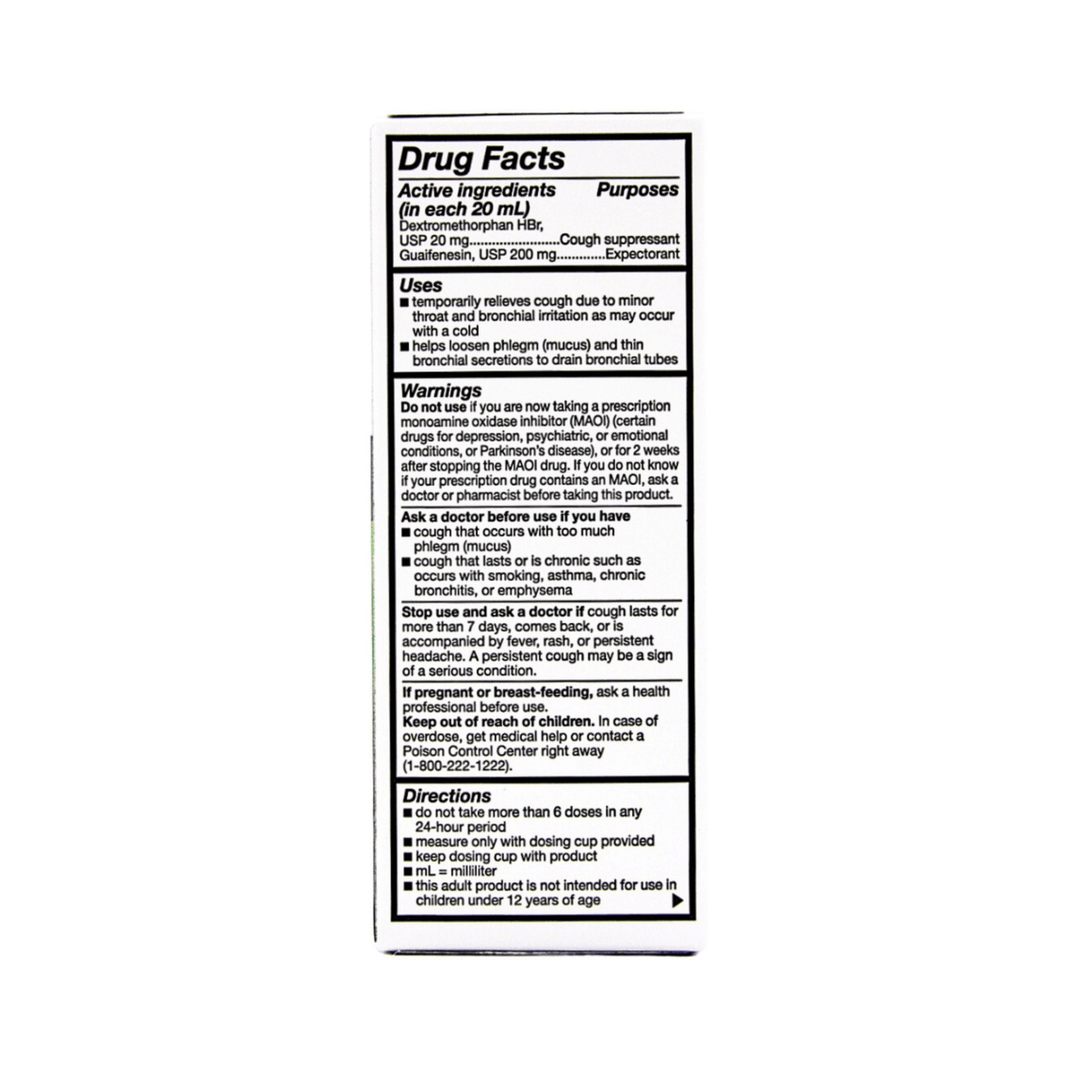 Rugby Cough Syrup DM Raspberry Non-Drowsy - 4 Fl Oz