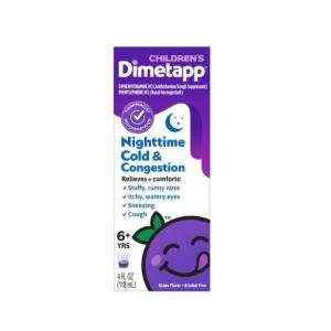 Dimetapp Cold & Congestion, Nighttime, Children's, Grape Flavor 4 Fl Oz
