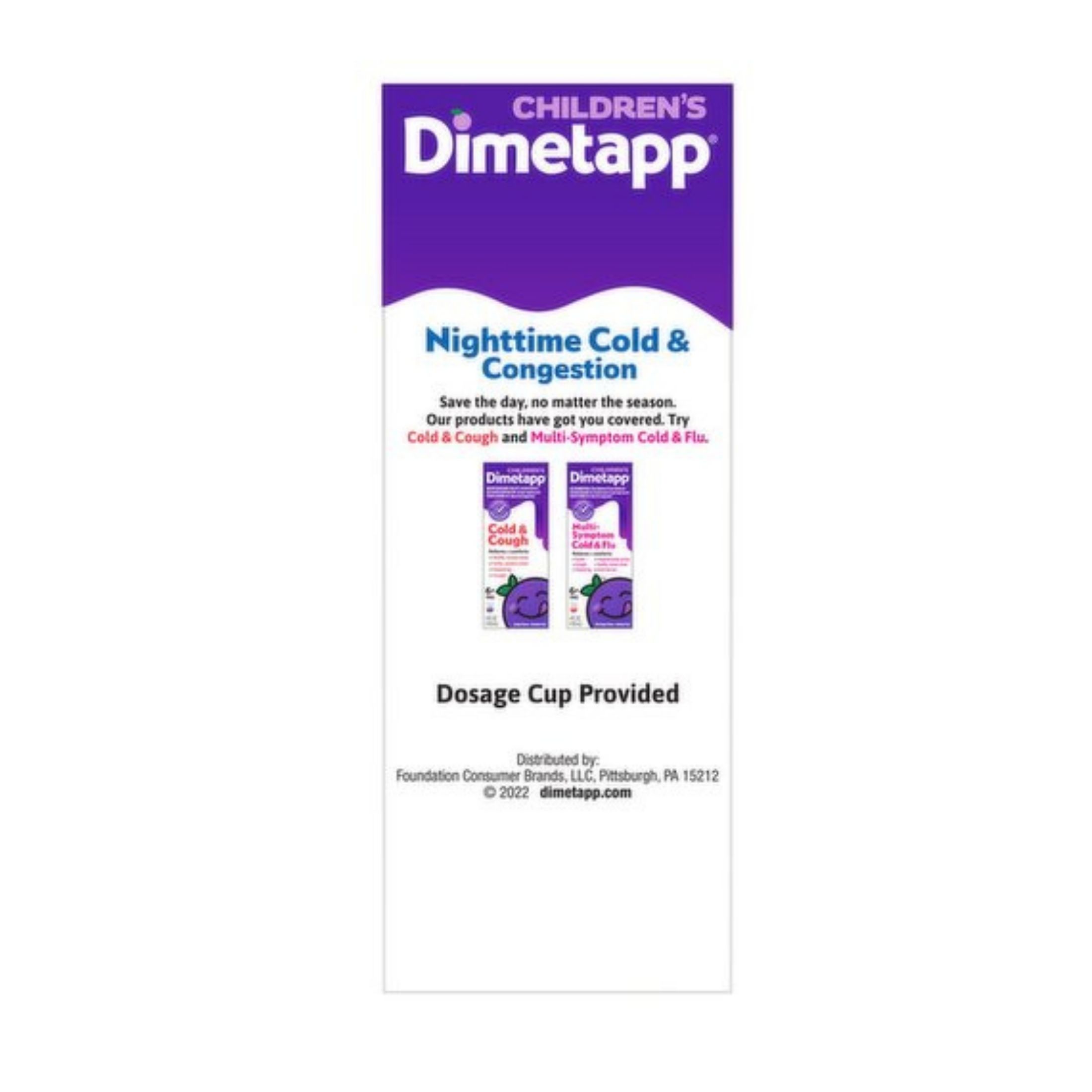Dimetapp Cold & Congestion, Nighttime, Children's, Grape Flavor 4 Fl Oz