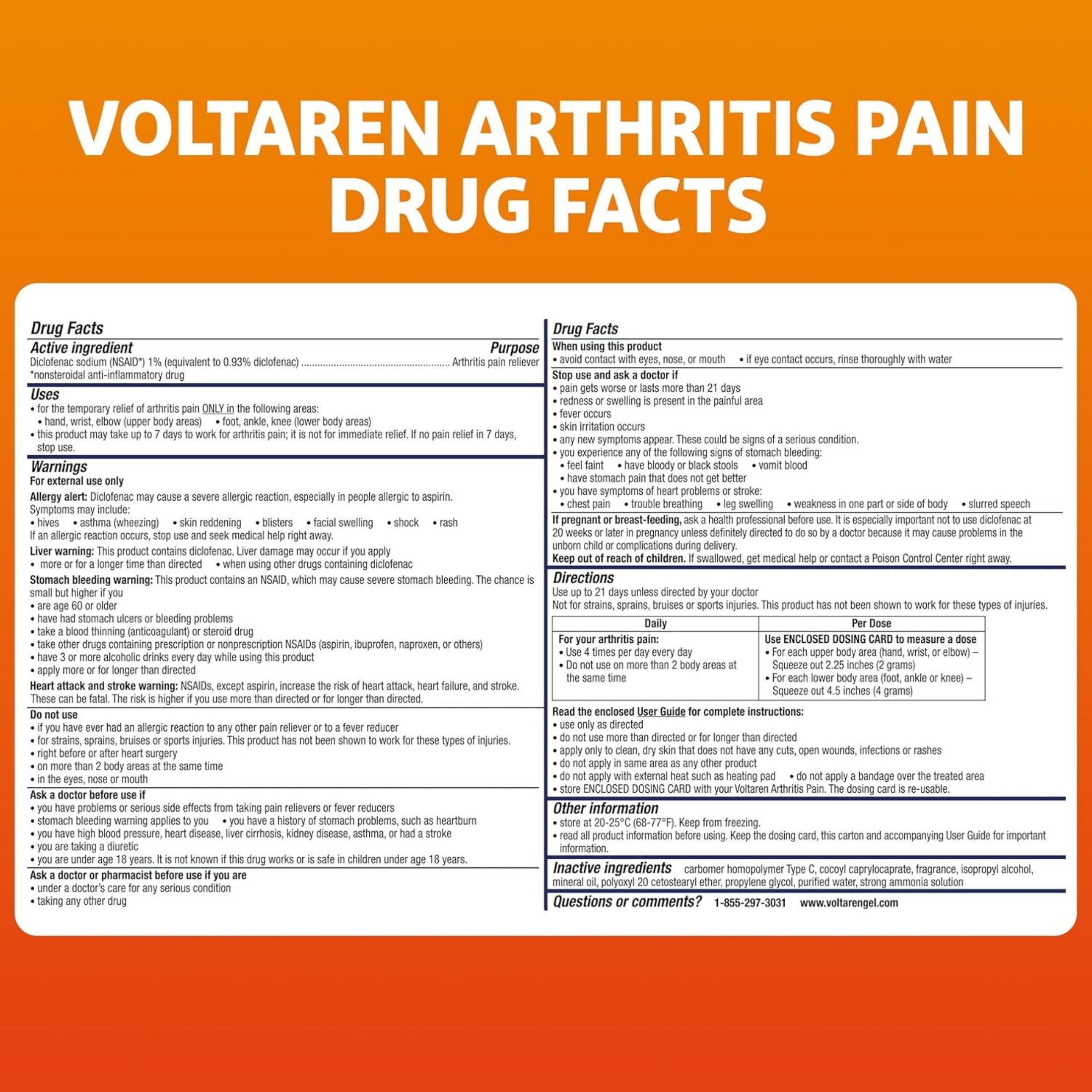 Voltaren Arthritis Pain Relief Topical Gel