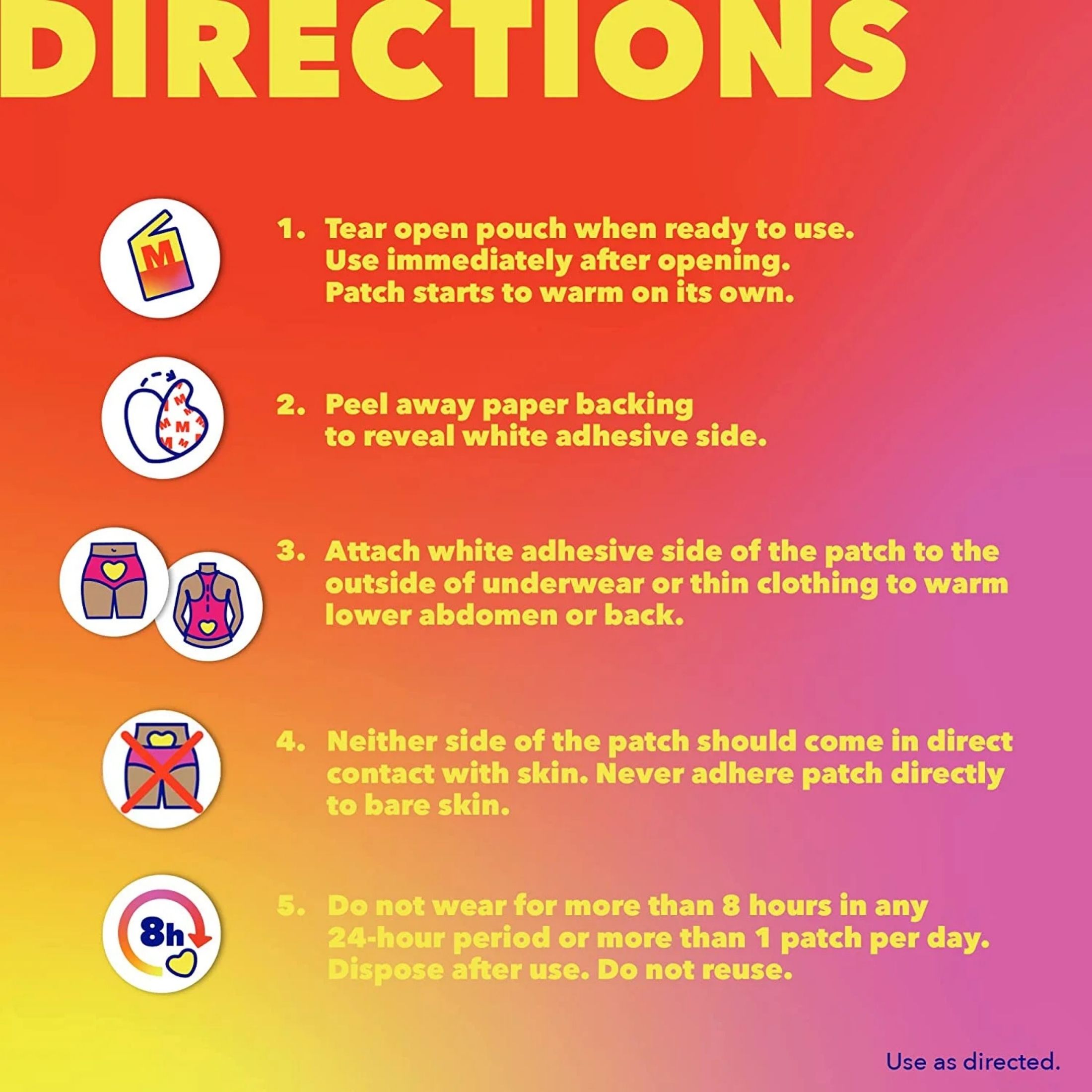 Midol Menstrual Pain Relief Heat Patches