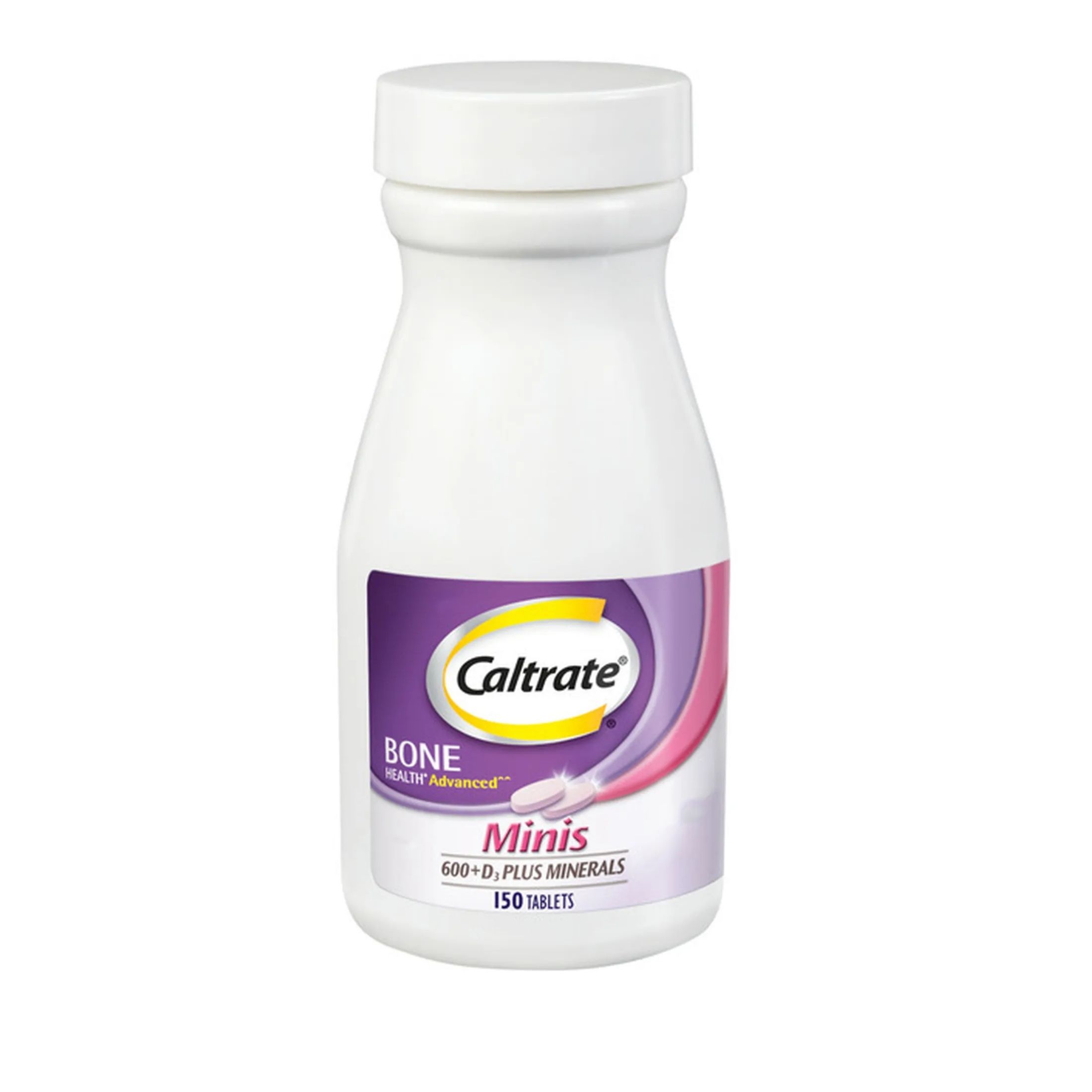 Caltrate 600+D3 Plus Minerals Mini (150 Count) Calcium & Vitamin D3 Supplement Mini Tablet, 600 Mg