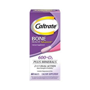 Caltrate 600+D3 Plus Minerals Bone Health Advanced -- 60 Tablets