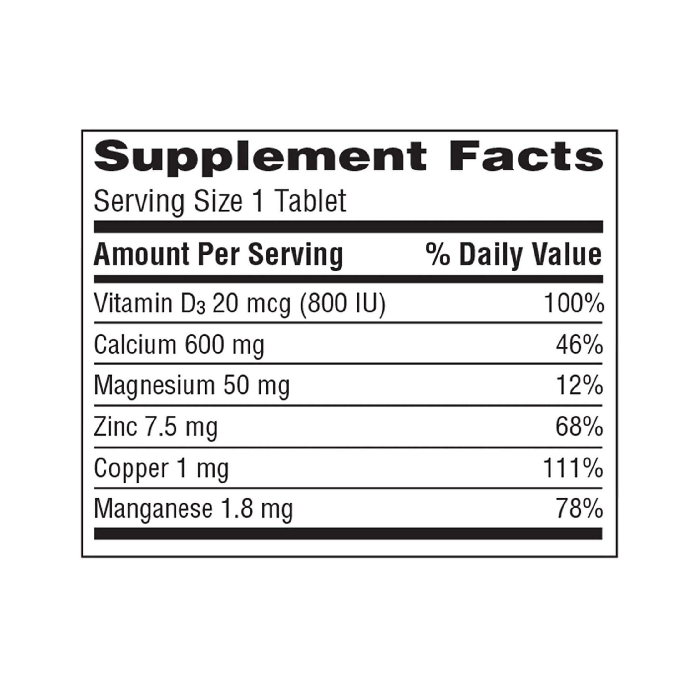 Caltrate 600+D3 Plus Minerals Bone Health Advanced -- 60 Tablets