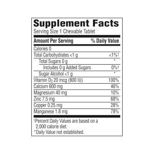 Caltrate Chewables 600 + D3 Plus Minerals Supplement, Cherry, Orange And Fruit Punch Flavor