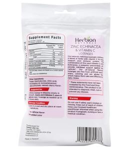 Herbion Naturals Zinc, Echinacea & Vitamin C Lozenges With Natural Cherry Flavor