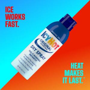 Icy Hot Pro Muscle & Joint Pain Relief Dry Spray With Menthol And Camphor 4oz