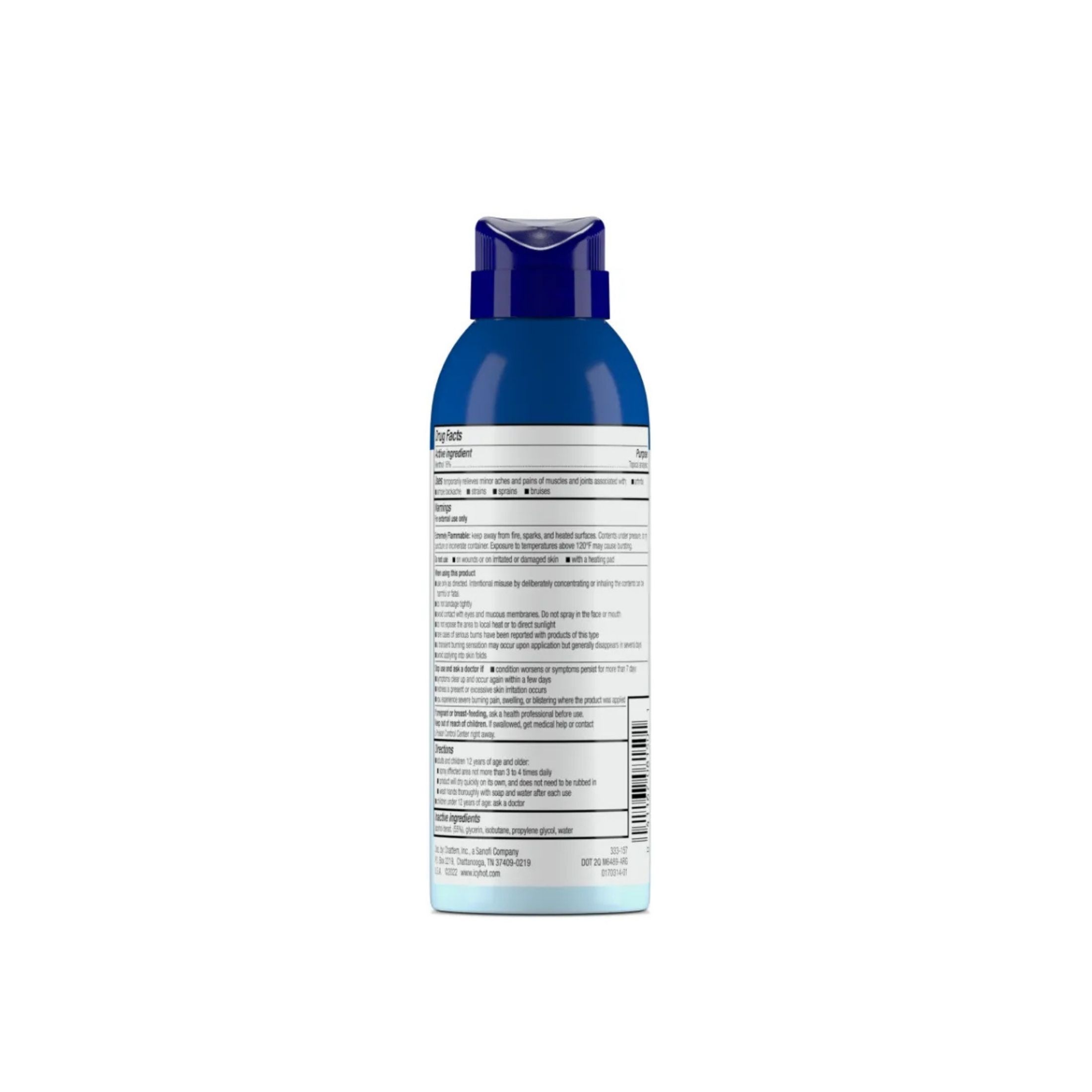 Icy Hot Pro Muscle & Joint Pain Relief Dry Spray With Menthol And Camphor 4oz