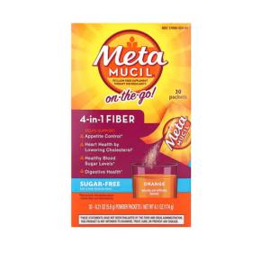Metamucil Psyllium Fiber Supplement, 4 In 1 Fiber, Powder Packets, Orange