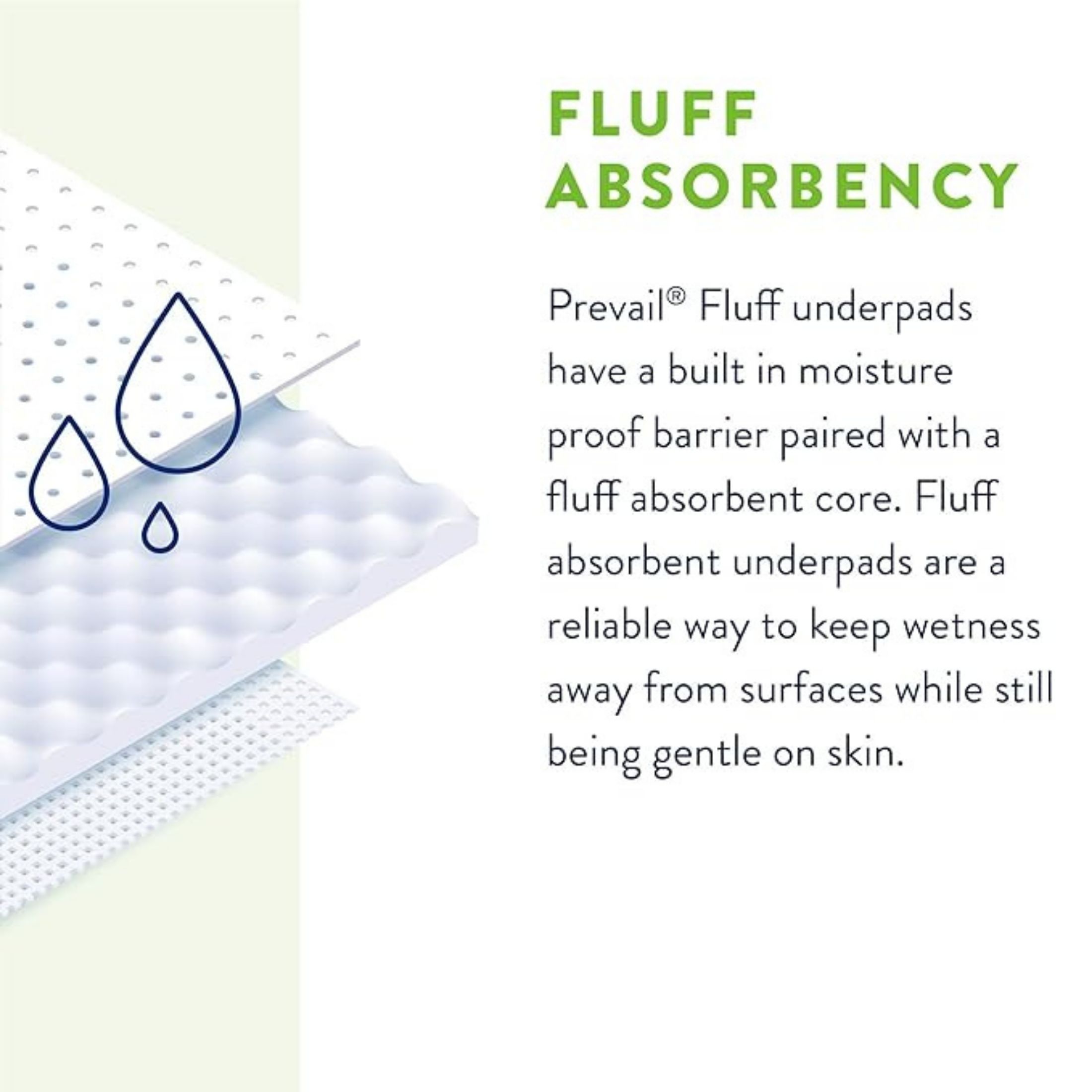 Prevail Fluff Incontinence Underpads Large