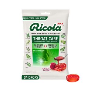 Ricola Max Throat Care Swiss Cherry Cough Drops