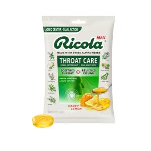 Ricola Drops, Honey Lemon, Throat Care, Extra Menthol, Liquid Center, Wrapped Drops