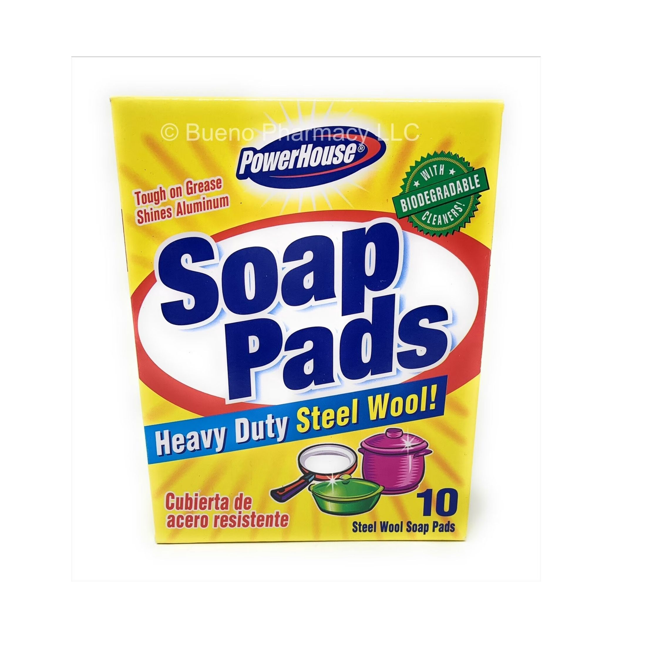 PowerHouse Soap Pads, Heavy Duty Steel Wool