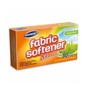 PowerHouse Fabric Softener Dryer Sheets, Spring Fresh Scent, 30-ct