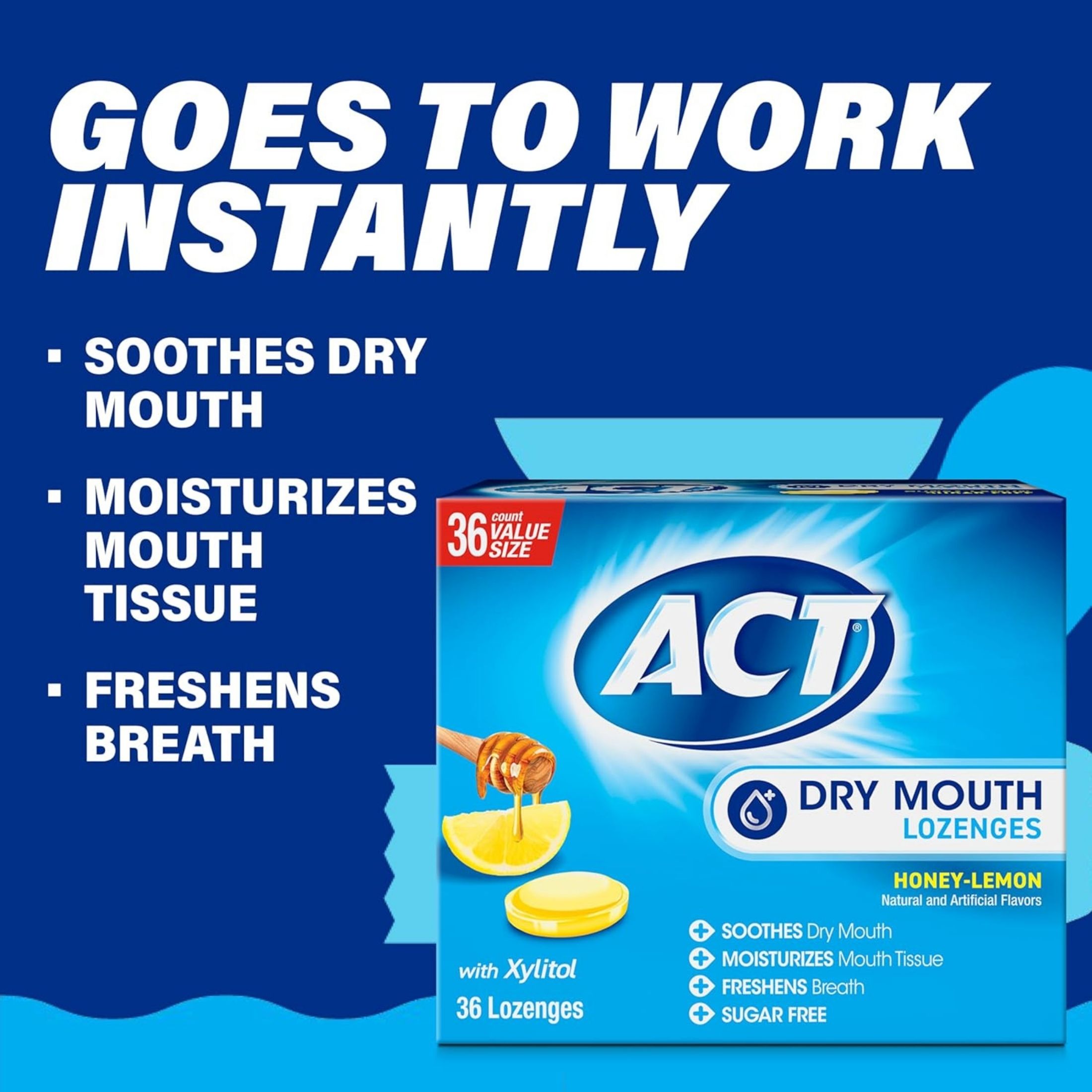 Act Dry Mouth Lozenges With Xylitol, Sugar Free