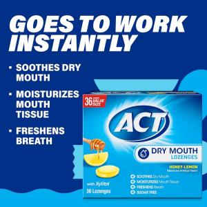 Act Dry Mouth Lozenges With Xylitol, Sugar Free
