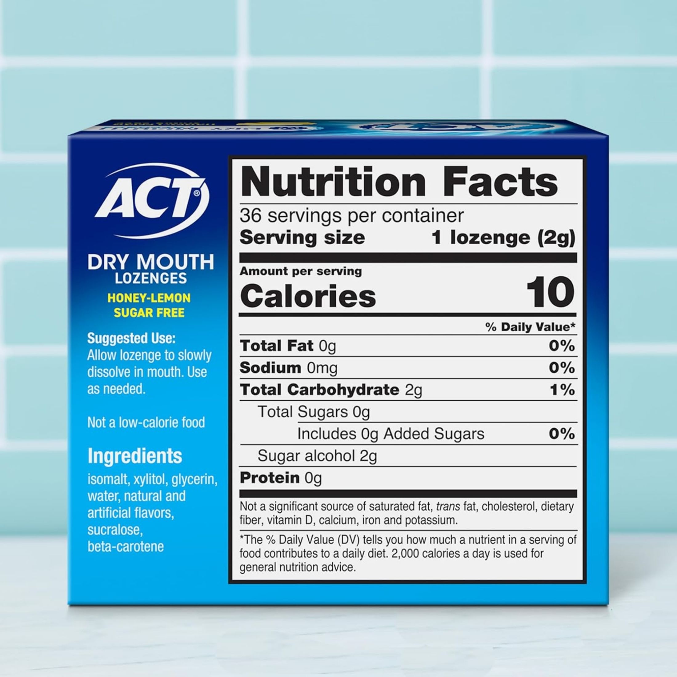 Act Dry Mouth Lozenges With Xylitol, Sugar Free