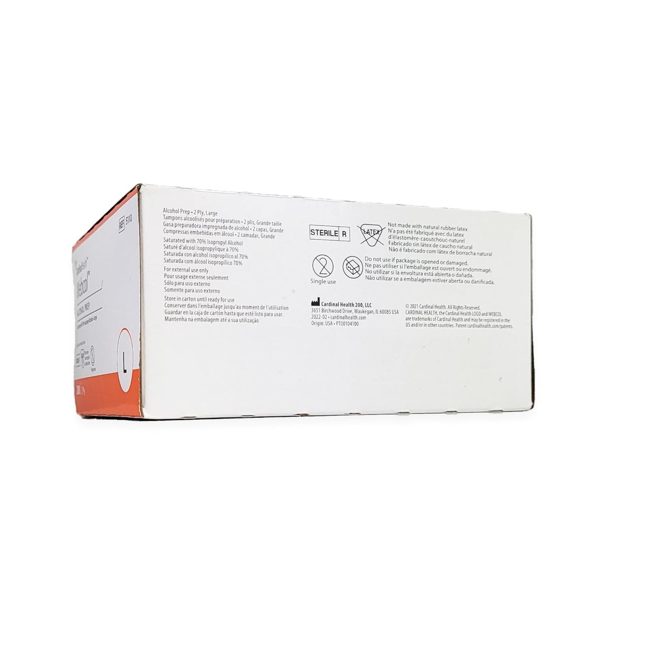 Kendall Alcohol Preps Pads Webcol - 200 / Box
