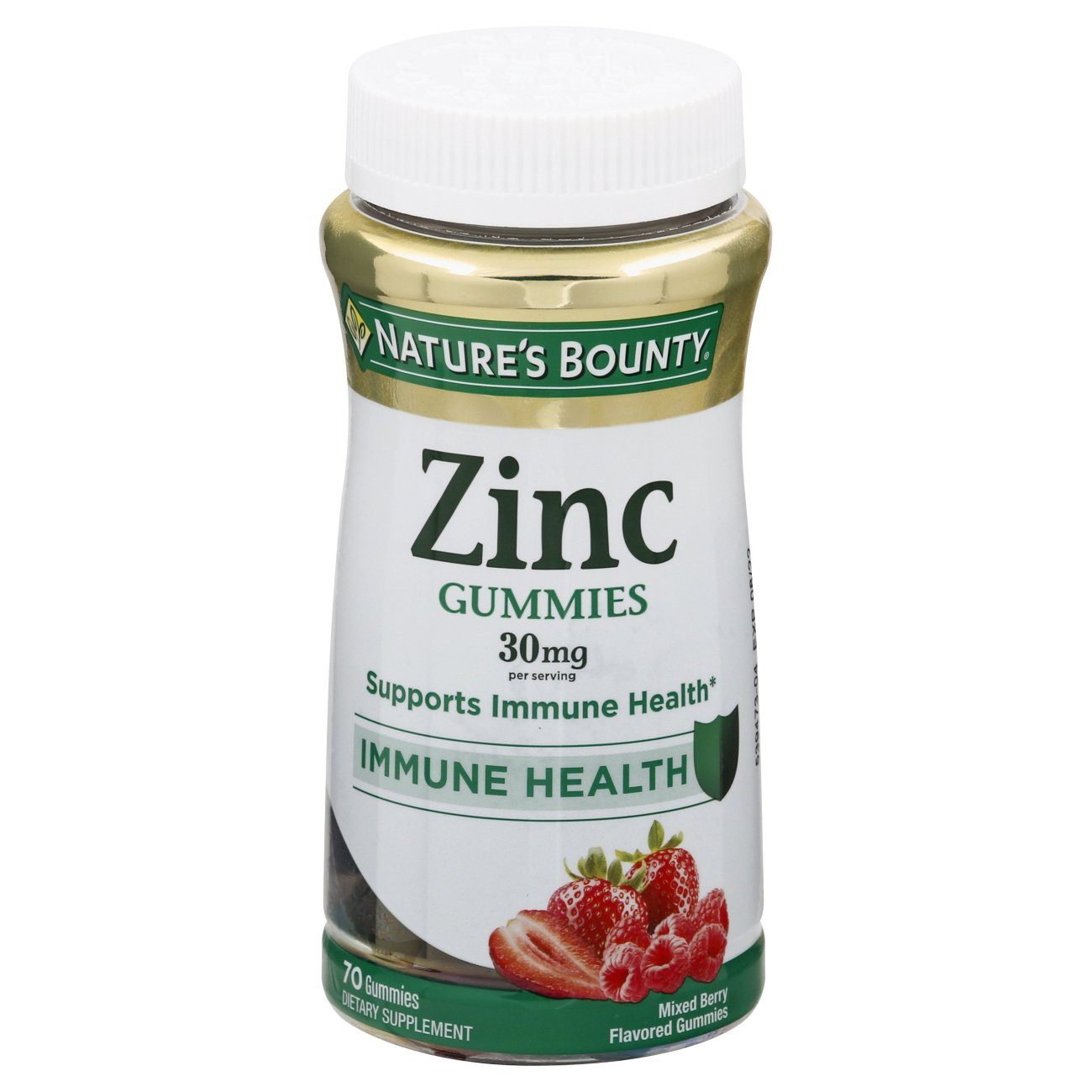 Nature's Bounty Zinc Gummies, Mixed Berry, 30 Mg, 70 Gummies