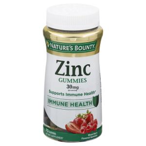 Nature's Bounty Zinc Gummies, Mixed Berry, 30 Mg, 70 Gummies