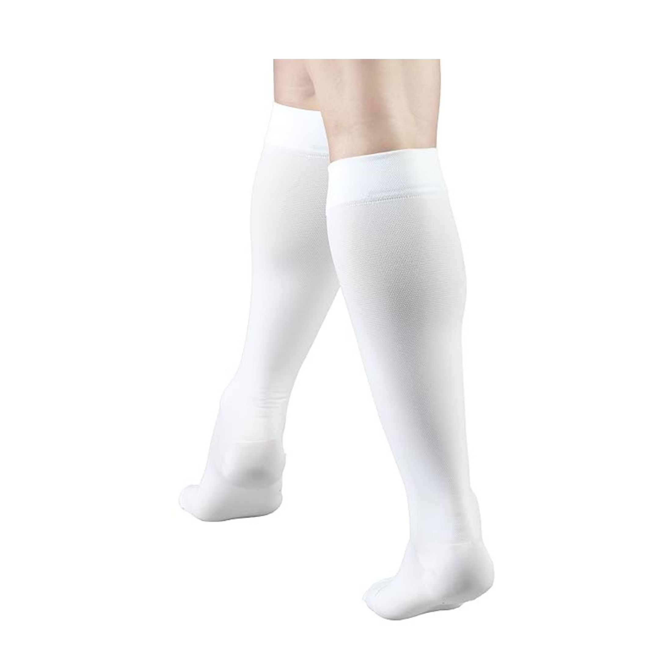 Surgical Compression Stockings, Knee High, Closed Toe, White, X-Large