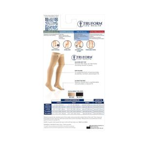 Truform 20-30 mmHg Of Compression Thigh High Closed Toe- Beige