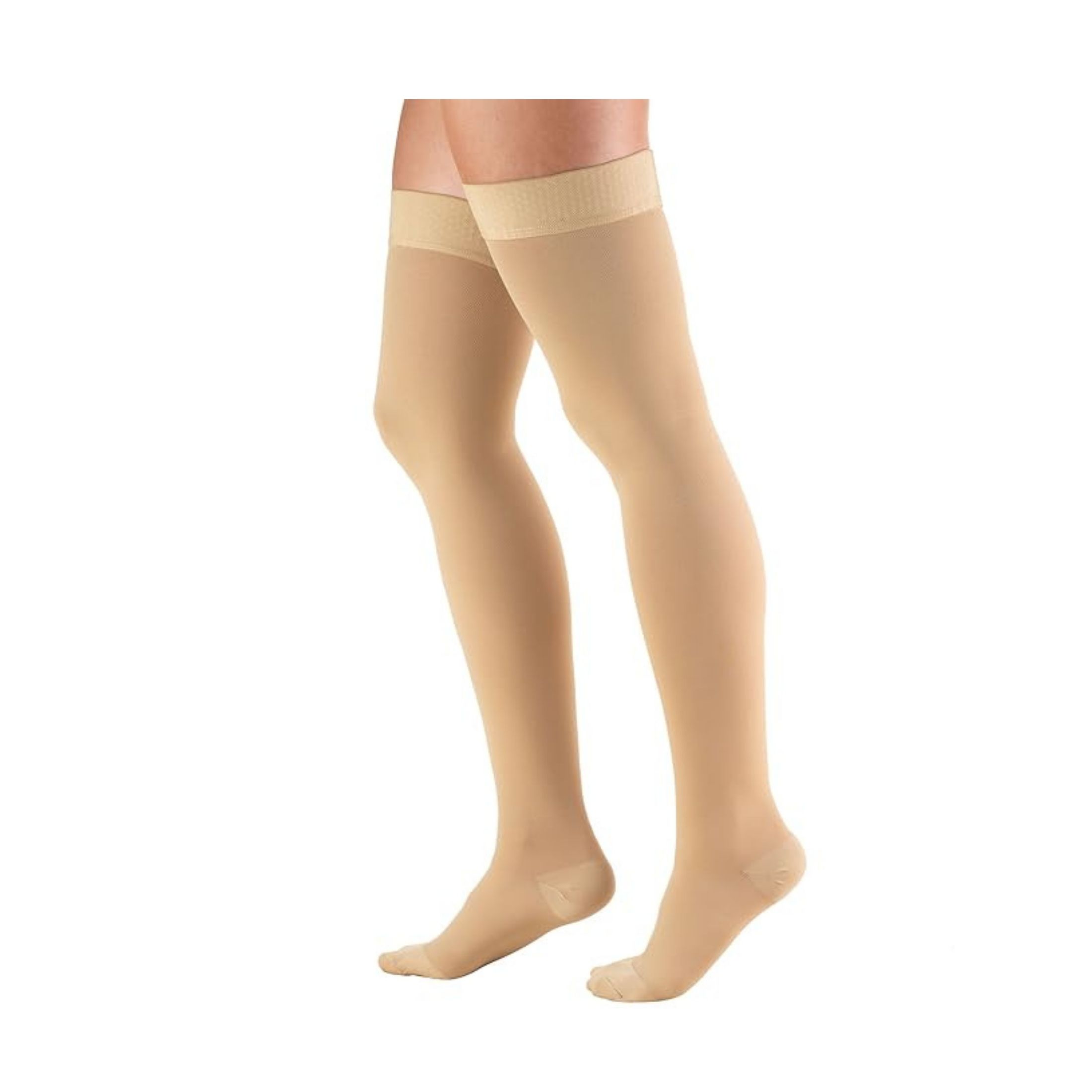 Truform 20-30 mmHg Of Compression Thigh High Closed Toe- Beige