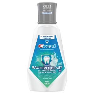 Crest Breath Bacteria Blast Mouthwash, Icy Cool Mint, 32 Fl Oz