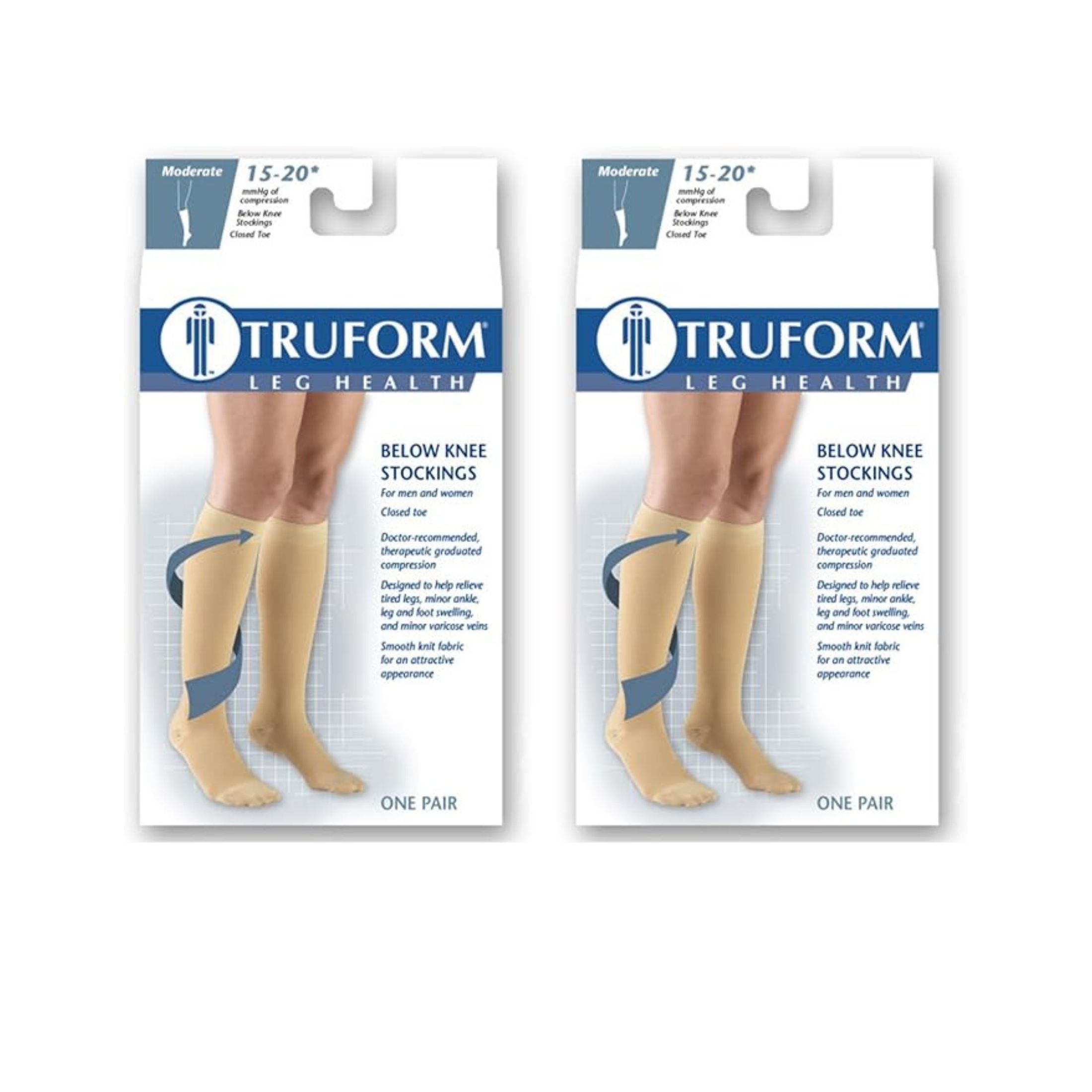 Truform 8875 Classic Compression Hosiery-15-20 Gradient Compression
