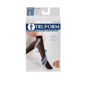 Truform Women’s Stockings, Knee High, Sheer: 15-20 MmHg, L, NUDE (1773ND-L)