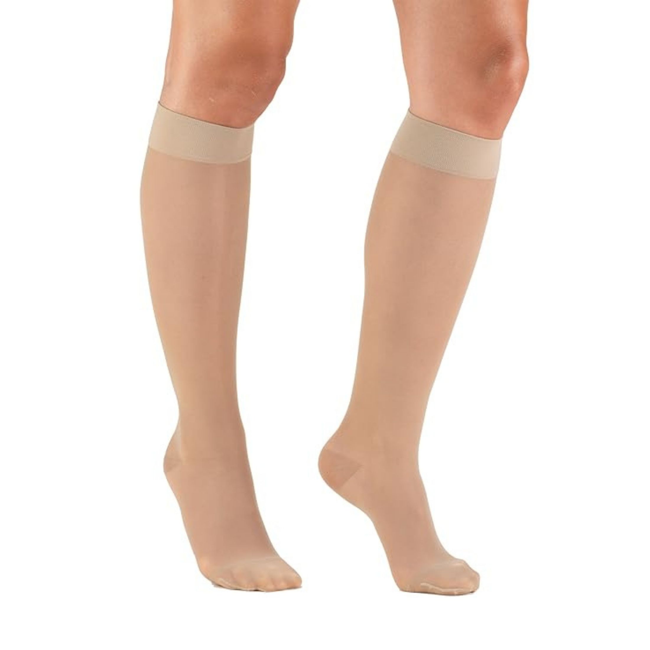 Truform Women’s Stockings, Knee High, Sheer: 15-20 MmHg, L, NUDE (1773ND-L)