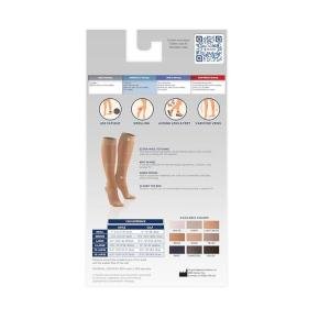 Truform Women’s 15-20 mmHg Sheer Knee High Compression Stockings, Nude, Medium