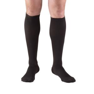 Truform Men's Moderate Dress-Style Support Socks Large, Black