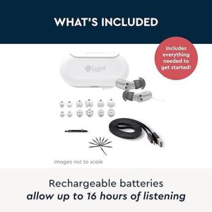 Lucid Hearing Otc Fio Rechargeable In-the-canal Hearing Aid Pair