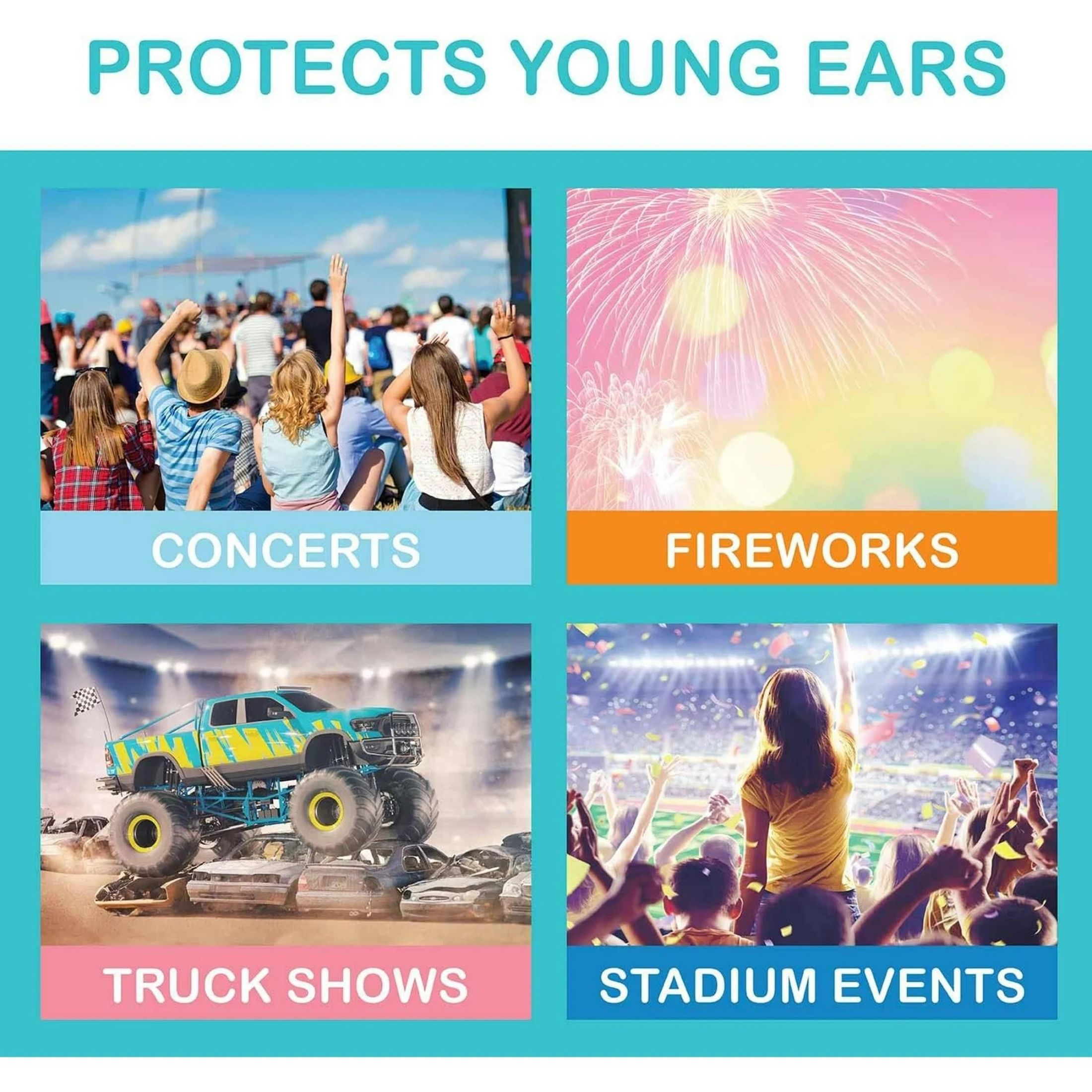Lucid Audio Hearing - Bluetooth HearMuffs For Infant/Toddler - Hearing Protection For Infant/Toddler 0-4 Years Old - Blue SKU 6485407