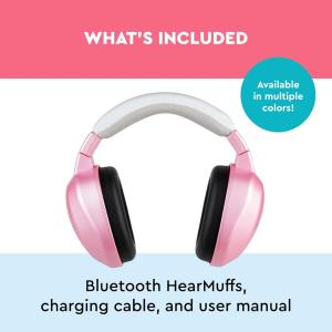 Lucid Audio Hearing - Bluetooth HearMuffs For Infant/Toddler - Hearing Protection For Infant/Toddler 0-4 Years Old - PINK SKU 6485408